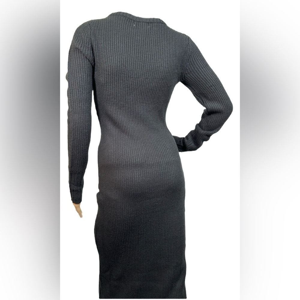 CALVIN KLEIN Woman’s Ribbed Long Sleeve Crew Neck Dress NWT Large - Picture 3 of 6